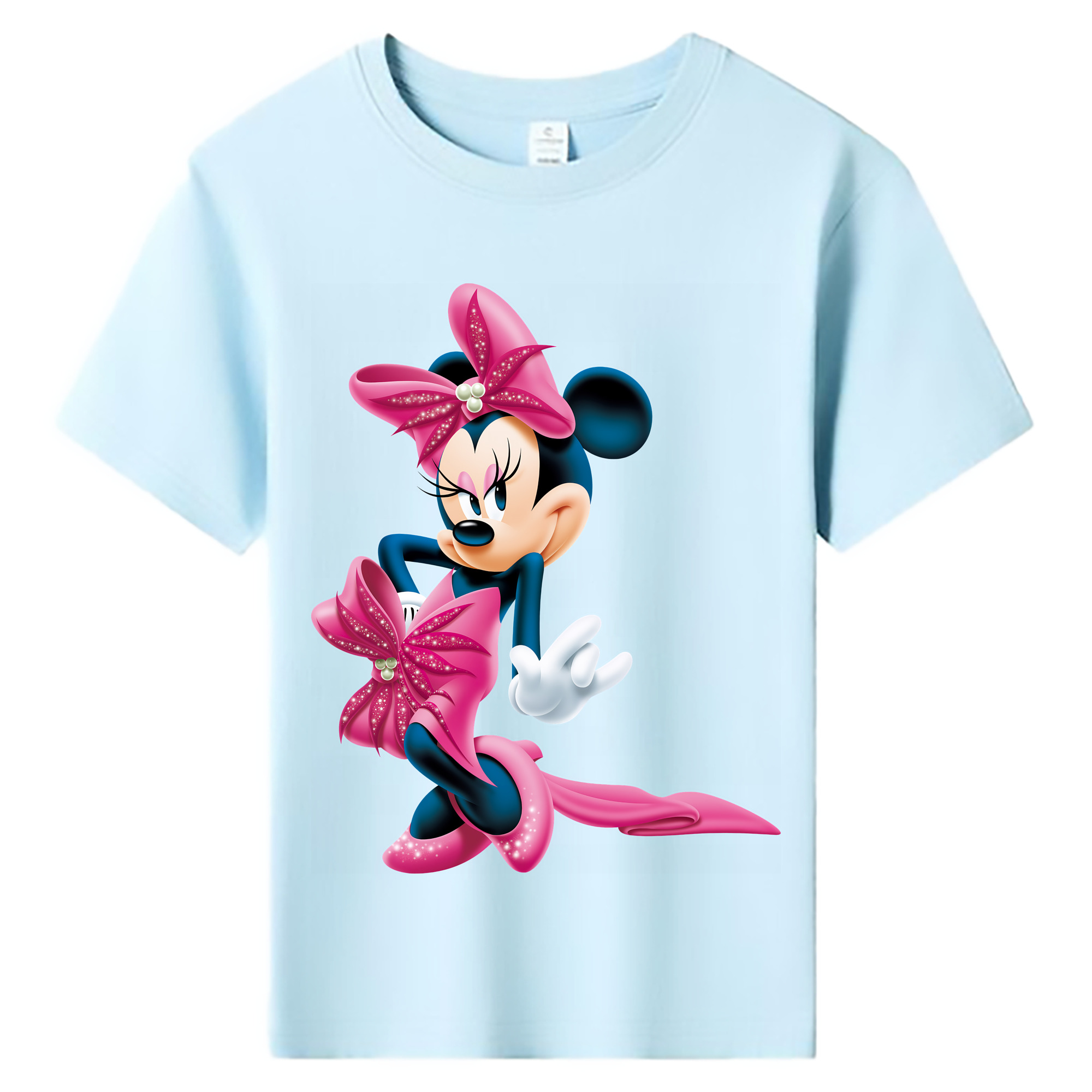 （画像用） ミッキーマウス Mickey Mouse 綿100％キッズTシャツ（フロントプリント）